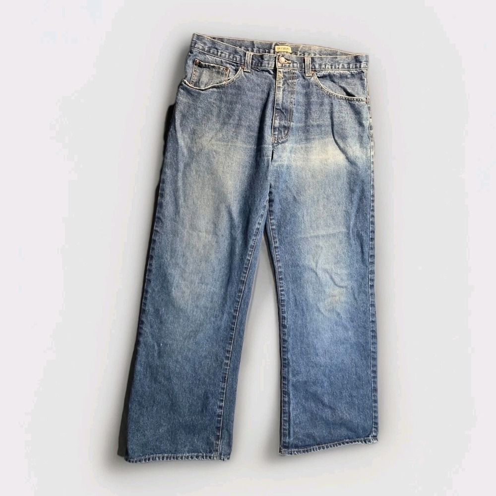 Decoded Mens Straight Leg Blue Jeans Medium Wash 100% Cotton 36x32
